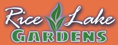 A promotional image for Rice Lake Gardens offering "Buy 3, Get 2 Free" on veggies, herbs, and most annuals. The image includes colorful flowers, fresh vegetables, bundles of herbs, and highlights that you can enjoy a cup of the best coffee in Duluth nearby. Address: 5563 Rice Lake Rd., Duluth.