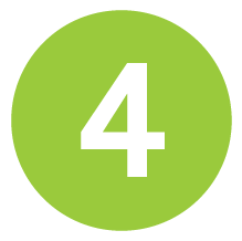 A green circle with the number 4 in white centered inside of it, reminiscent of the Whole Foods Coop logo in Duluth, MN.