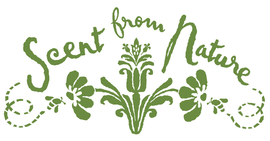 Scent From Nature logo with flowers and bees.