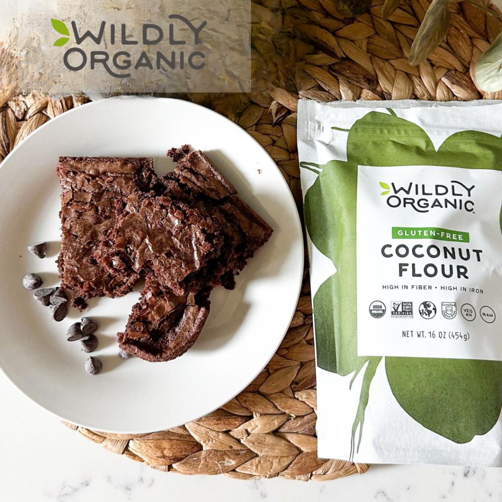 Wildly Organic Coconut Flour and plate of brownies