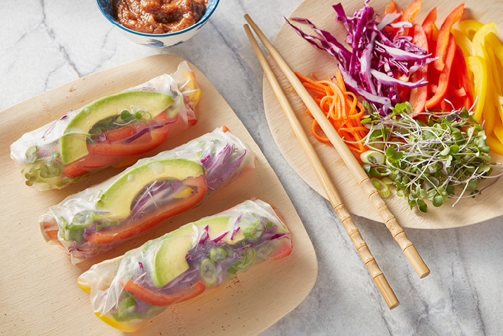 Rainbow Spring Rolls