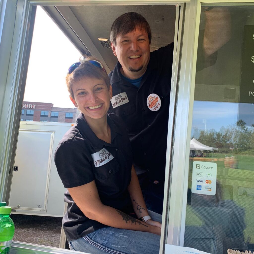 Dean Packingham and Amanda Cunningham of Mike and Jen's Cocoa Mix.